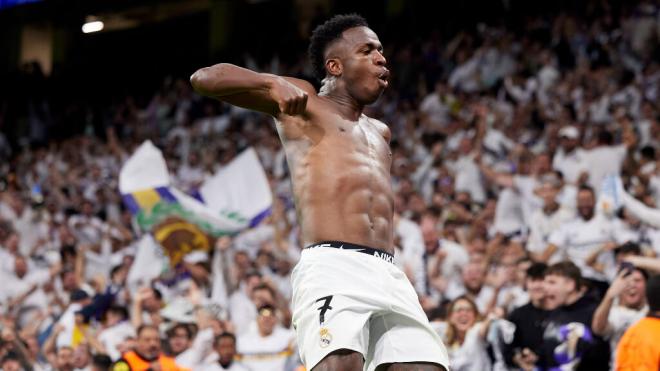 Vinicius celebrando su segundo gol ante el Dortmund (Cordon Press)