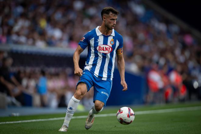 Javi Puado, en un partido con el Espanyol (Foto: Cordon Press).