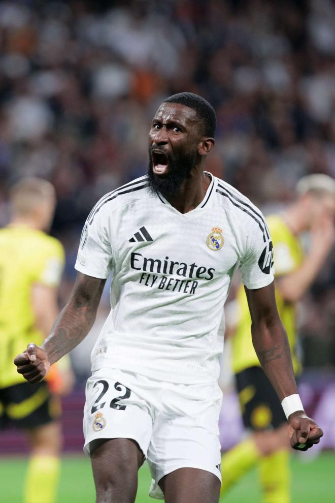 Rüdiger tras anotar contra el Borussia (Cordon Press)