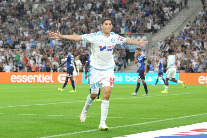 Abdel Barrada celebra un gol con el Olympique de Marsella (Foto: Cordon Press).