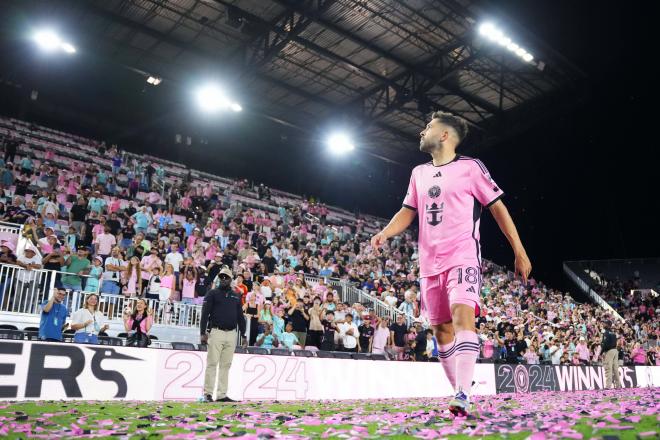 Jordi Alba, tras ganar con el Inter Miami la MLS Supporters' Shield (Foto: Cordon Press).