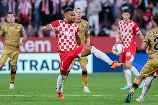 Yangel Herrera, en un partido del Girona (Foto: Cordon Press).