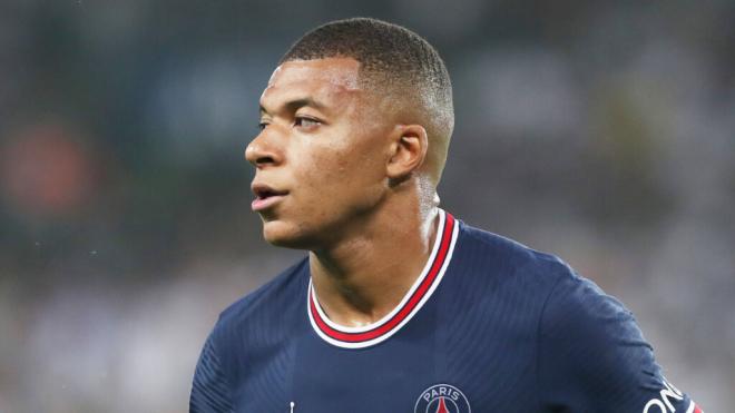 Mbappé, durante el primer partido del PSG en la temporada 2021/22 de la Ligue 1 (Foto: cordon Pres