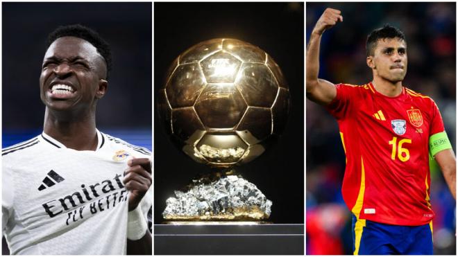 Vinicius Jr y Rodrigo Hernández, favoritos para obtener el Balón de Oro 2024.