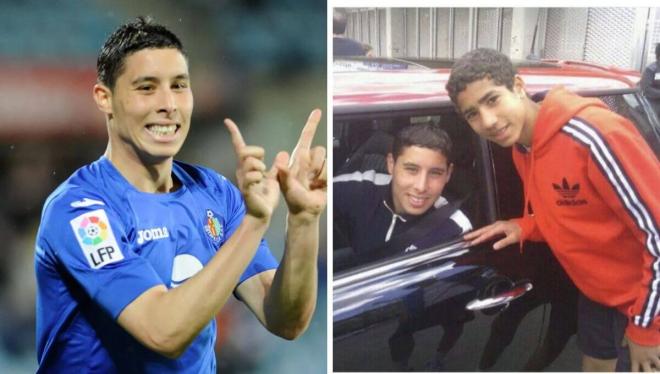 Abdel Barrada y un joven Achraf Hakimi.