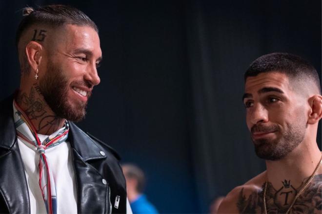 Sergio Ramos e Ilia Topuria, después del pesaje (Foto: @UFC).