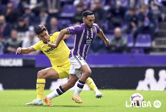 Anuar Tuhami, en el Real Valladolid - Villarreal (Foto: LALIGA).