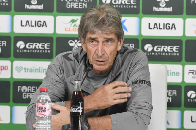 Manuel Pellegrini, en la rueda de prensa previa (Foto: Kiko Hurtado)