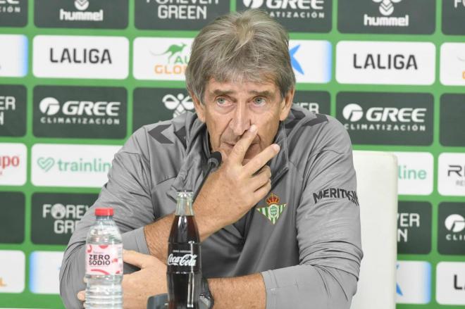 Manuel Pellegrini, en la rueda de prensa previa (Foto: Kiko Hurtado)