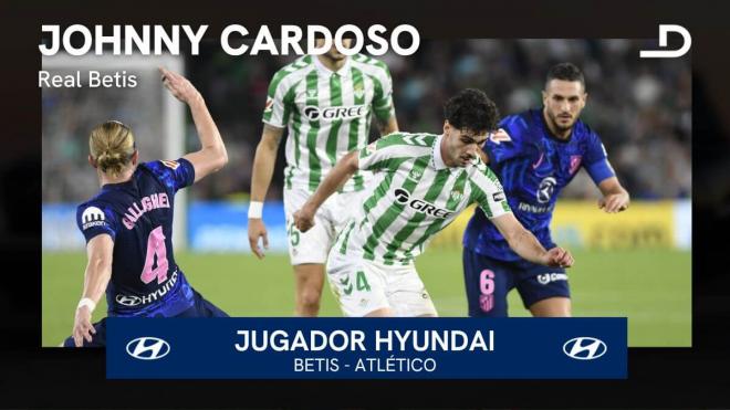 Johnny Cardoso ante el Atlético.