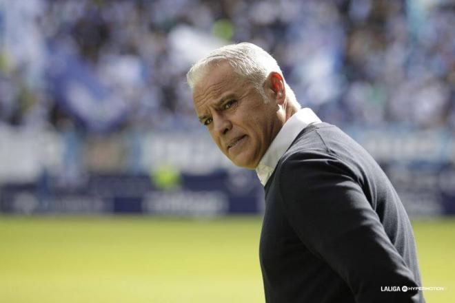 Sergio Pellicer, en el partido de este domingo en La Rosaleda. (Foto: LALIGA)