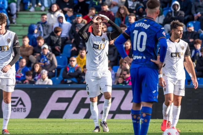 Gol de Enzo Barrenechea al Getafe CF (Foto: Cordon Press).
