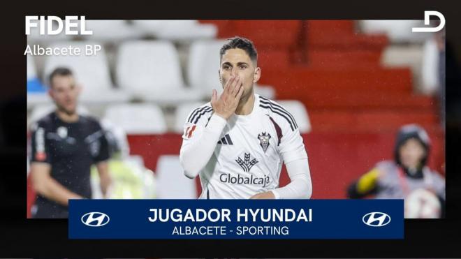 Fidel Chaves, Jugador Hyundai del Albacete - Sporting.