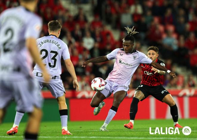 Nico WIlliams, en Son Moix, ante el Mallorca (Foto: LaLiga).