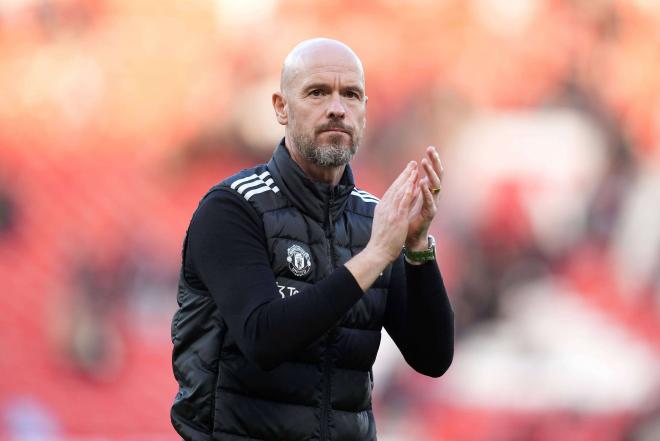 Erik Ten Hag, en un partido con el Manchester United (Foto: Cordon Press).