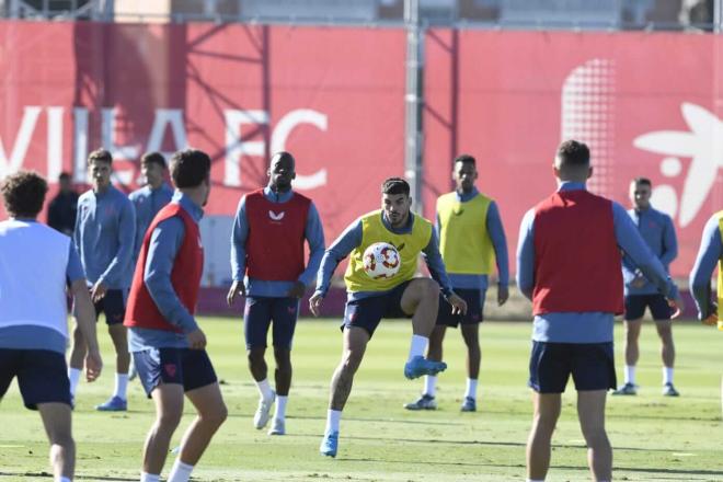 Isaac Romero en el entrenamiento (foto: Kiko Hurtado).