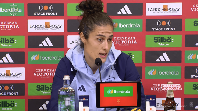 Montse Tomé, en rueda de prensa.