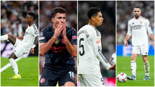 Vinicius Jr, Rodri Hernández, Jude Belligham y Dani Carvajal; entre los favoritos a ganar el Balón de Oro 2024. (Fuente: Europa Press)