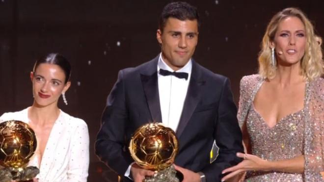 Aitana y Rodri en la gala del Balón de Oro (Movistar+)