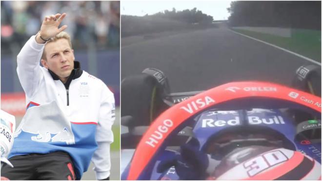 La peineta de Liam Lawson a Checo Pérez (Fuente: Cordon Press)