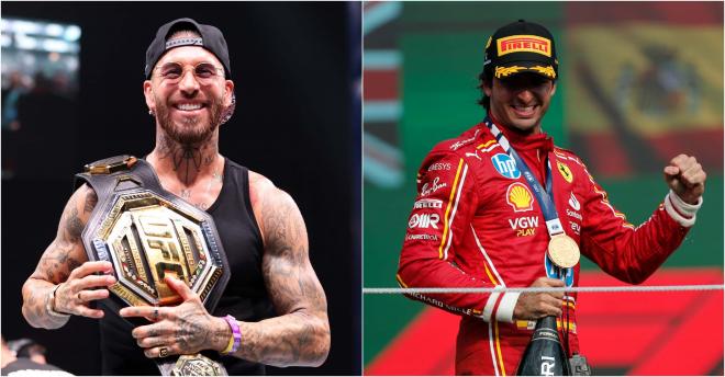 Sergio Ramos y Carlos Sainz (Fotos: EFE).