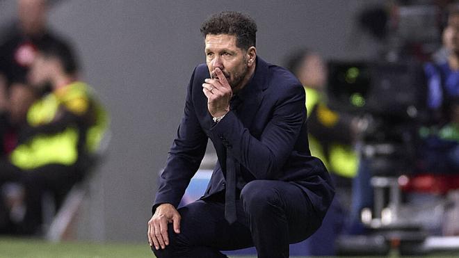 Diego Pablo Simeone durante un partido del Atlético de Madrid (Fuente: Cordon Press)