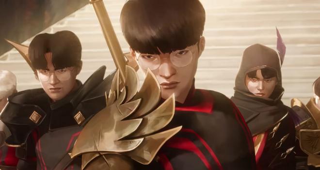 Faker durante el clip de Linkin Park con la canción de los Worlds 2024 del LoL (Imagen: Riot Games