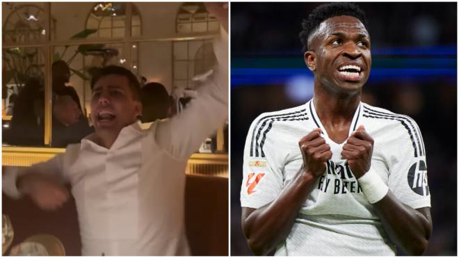 Rodri en la celebración del Balón de Oro y Vinicius Jr (Fotos: @433 y Cordon Press)