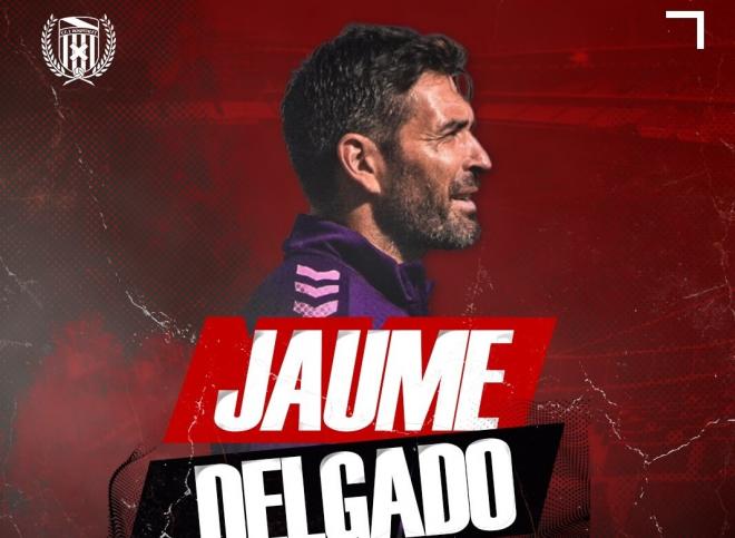 L'Hospitalet presenta a Jaume Delgado, nuevo entrenador, dos horas antes de jugar con el Zaragoza e