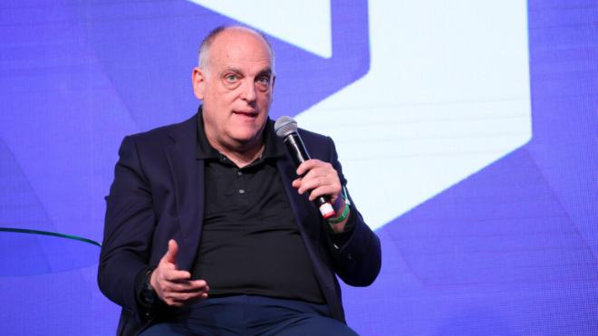 Javier Tebas en un evento en Brasil (Cordon Press)