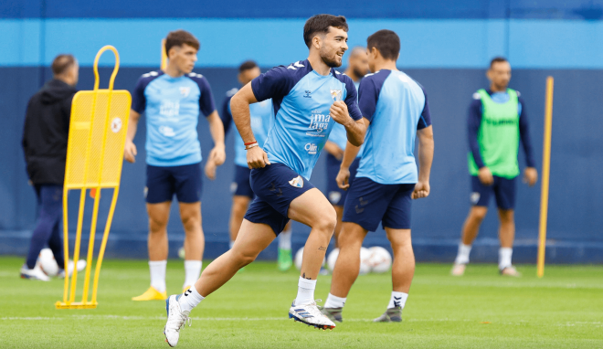 Ramón, en un entrenamiento con el Málaga. (Foto: MCF)