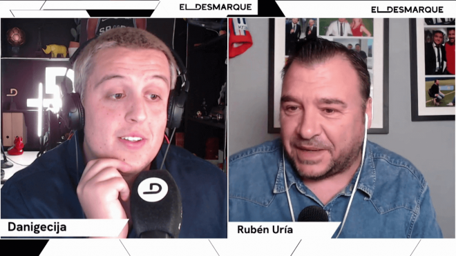 Rubén Uría en el twitch de 'ElDesmarque'