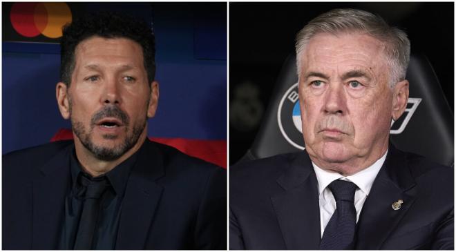 Fotomontaje Simeone y Ancelotti (Cordon Press)