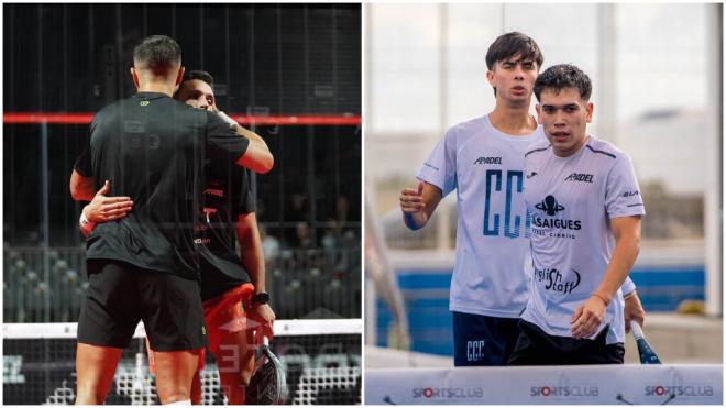 Britos y Melgratti se enfrentarán en octavos de final a Maldonado y Puppo . (Fuente:@A1PadelOfficial)