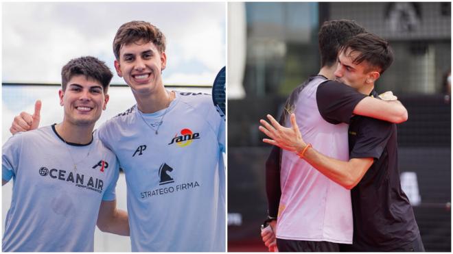 Juani De Pascual y Ramiro Pereyra se enfrentarán en octavos de final a Santi Rolla y Facundo López. (Fuente: @A1PadelOfficial)