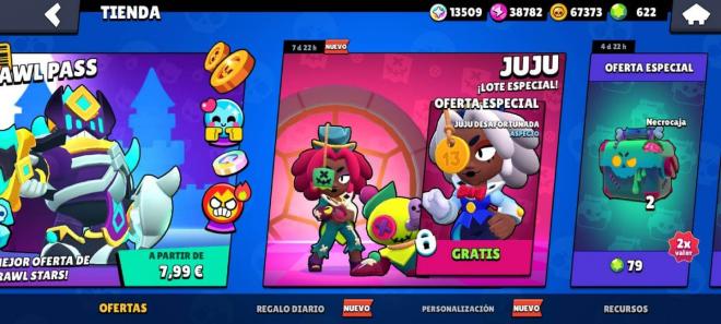 La oferta de Juju, la nueva brawler de Brawl Stars