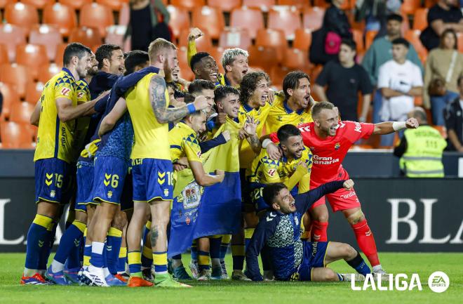 Victoria de Las Palmas en Mestalla (Foto: LALIGA).