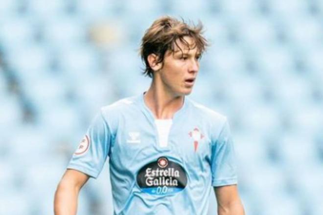 Fer López en Balaídos con el Celta (Foto: Instagram).