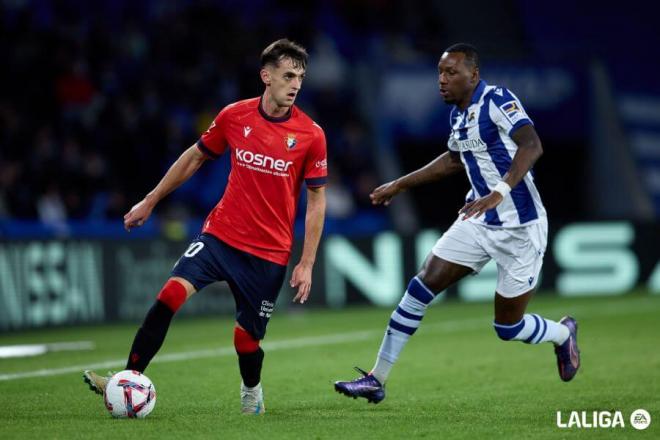 Aimar Oroz en el Reale Arena con Osasuna. (Foto: LALIGA)