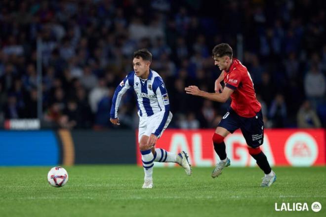 Aimar Oroz en el Reale Arena con Osasuna. (Foto: LALIGA)