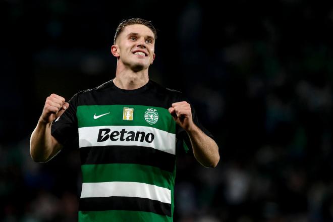 Gyökeres celebra uno de sus goles con el Sporting de Portugal (FOTO: Cordón Press).