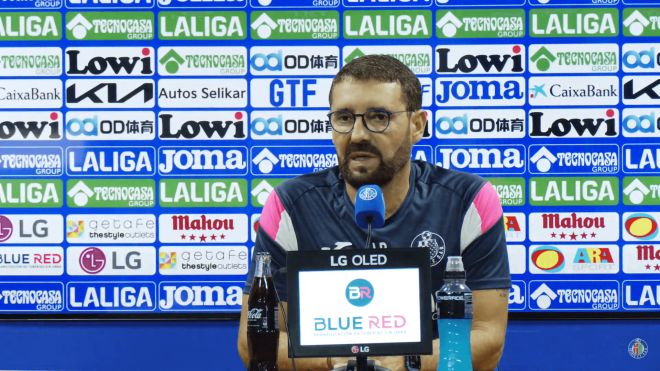 José Bordalás, en una rueda de prensa del Getafe.