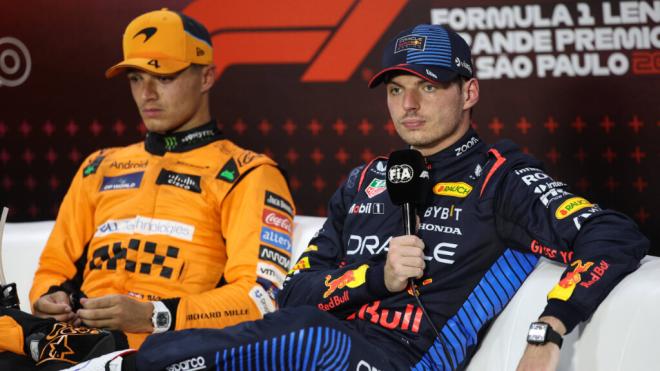 Lando Norris y Max Verstappen en el GP de Brasil (Foto: Cordon Press)