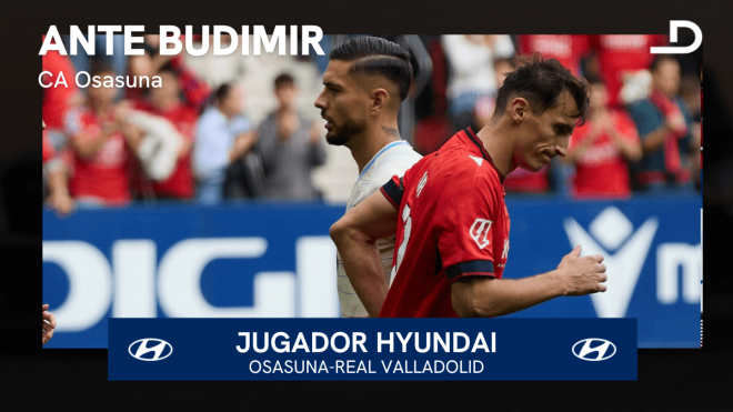 Budimir, Jugador Hyundai del Osasuna-Valladolid.