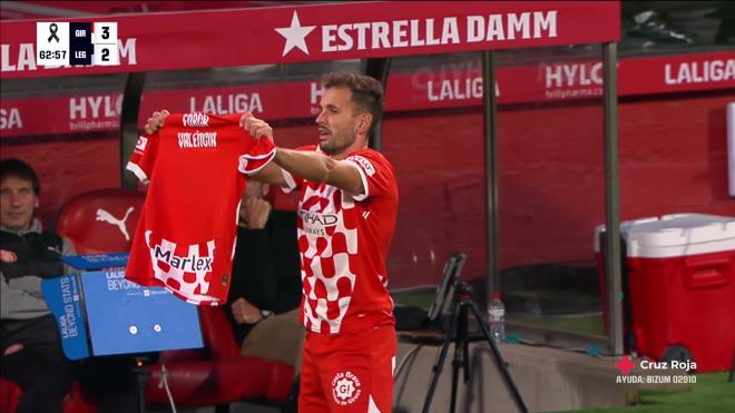 La celebración de Cristhian Stuani para los afectados por la DANA en Valencia.