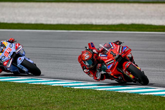 Pecco Bagnaia, durante el GP de Malasia (Foto: Cordon Press).