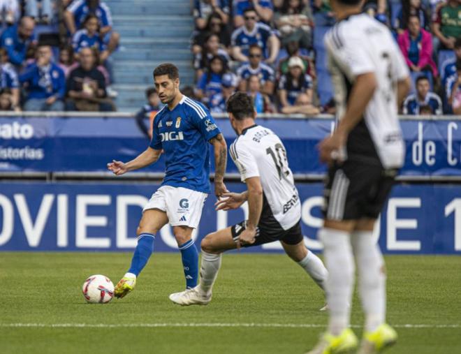 Álvaro Lemos, en el Real Oviedo-Burgos (Foto: LaLiga).