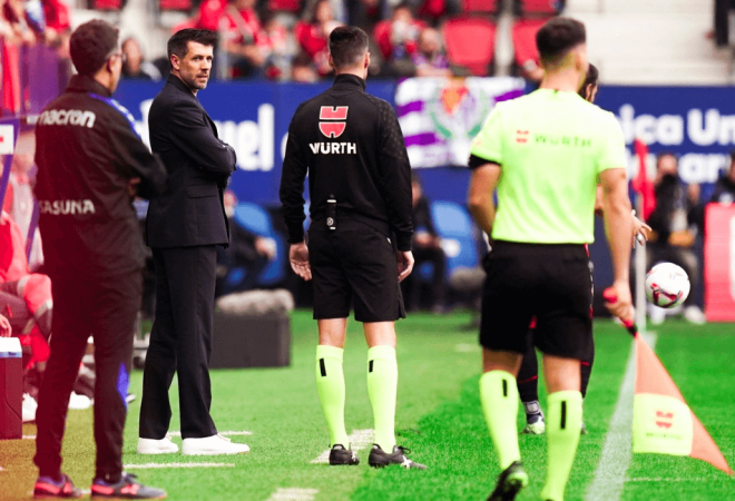 Pezzolano, ante Osasuna (Foto: Real Valladolid).