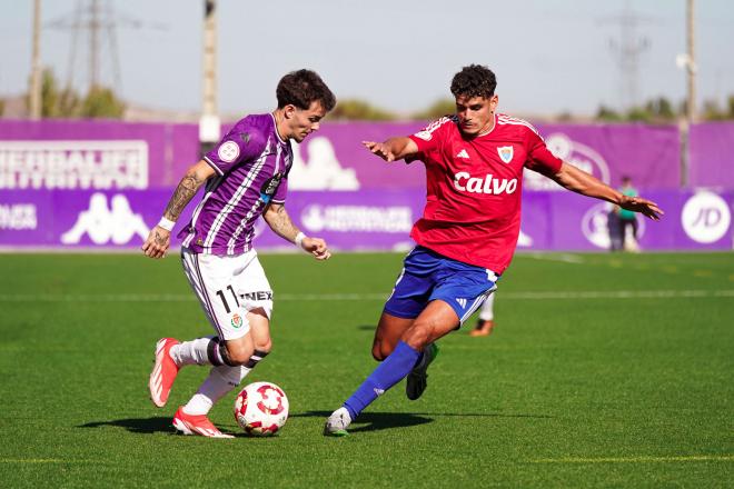 Xavi Moreno, ante el Bergantiños (Foto: Real Valladolid).