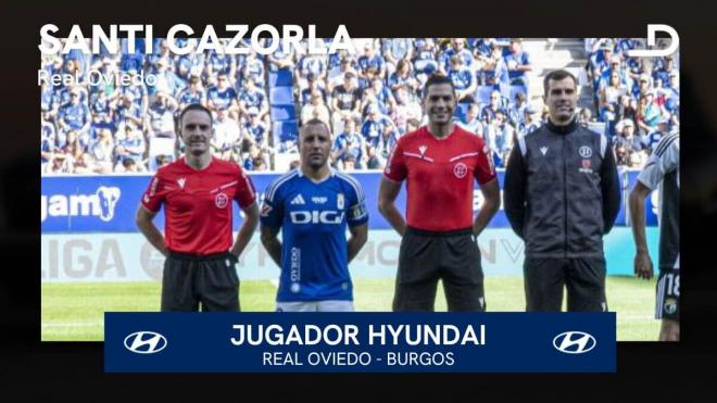 Santi Cazorla, Jugador Hyundai del Real Oviedo-Burgos.